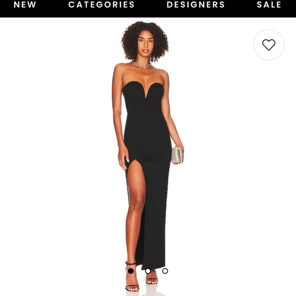 Superdown Strappless Cocktail Dress - Black - Picture 1 of 4